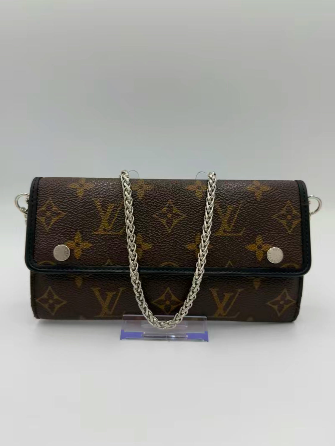 Louis Vuitton Coated Canvas Monogram Macassar Trifold Wallet MI4089