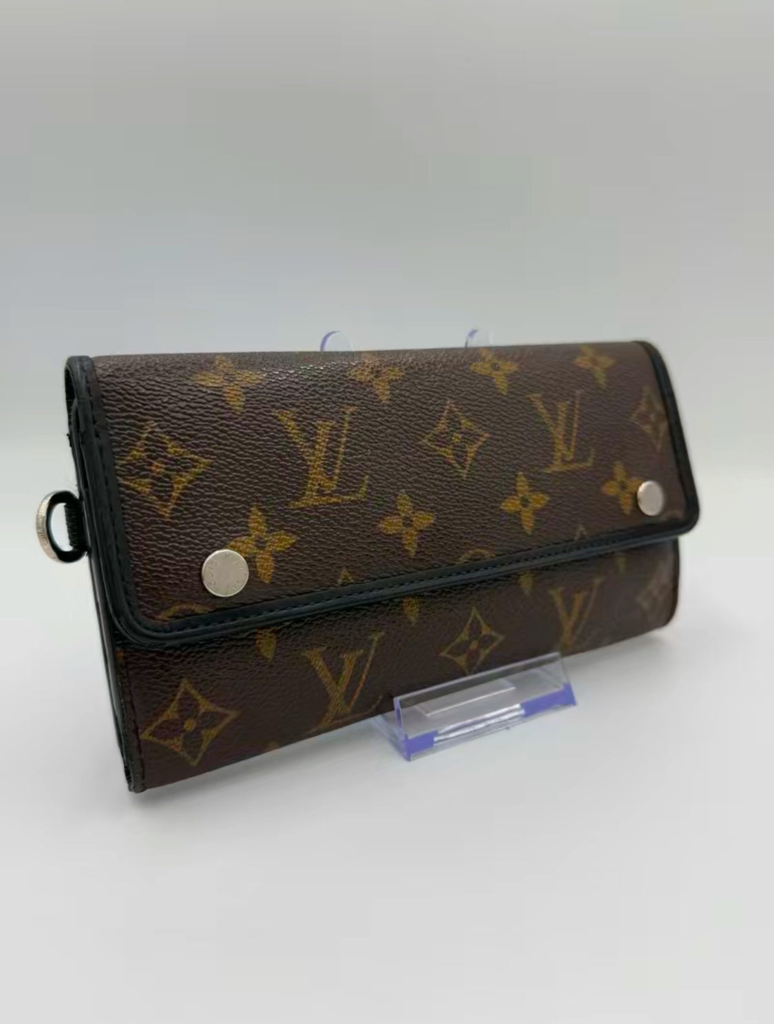 Louis Vuitton Coated Canvas Monogram Macassar Trifold Wallet MI4089