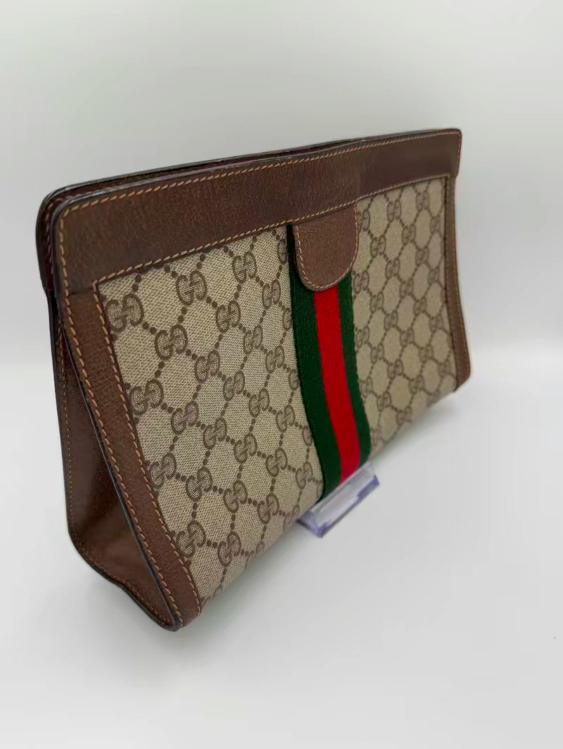 Gucci Supreme Coated Canvas Vintage Sherry Line Toiletry Pouch