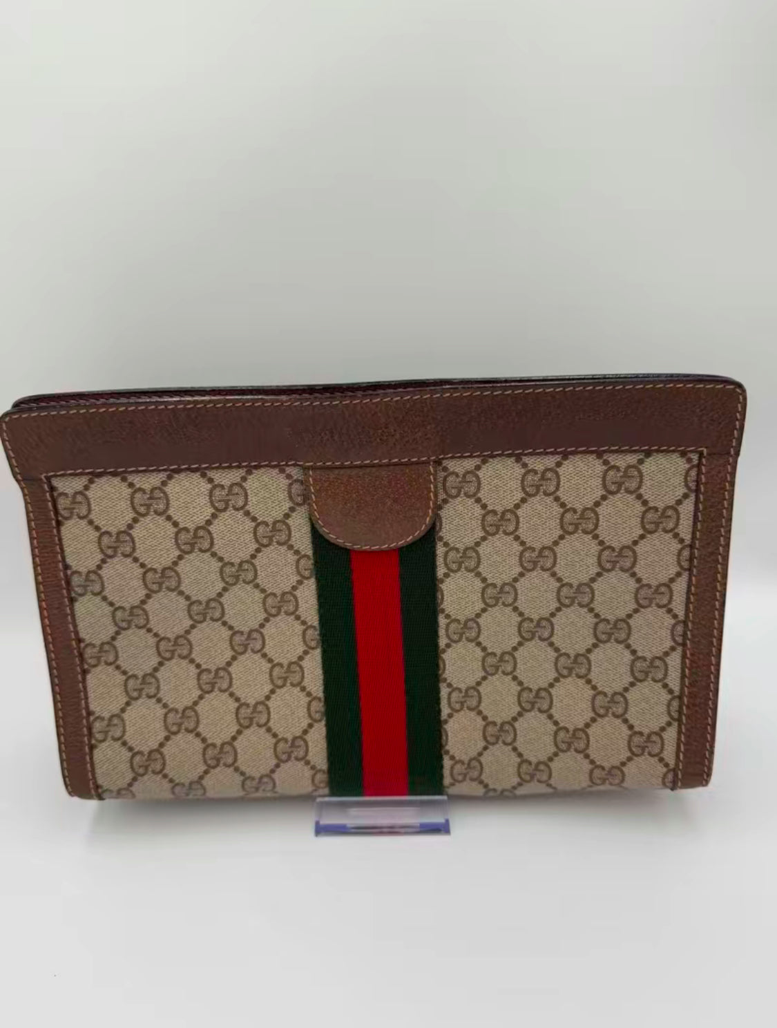 Gucci Supreme Coated Canvas Vintage Sherry Line Toiletry Pouch