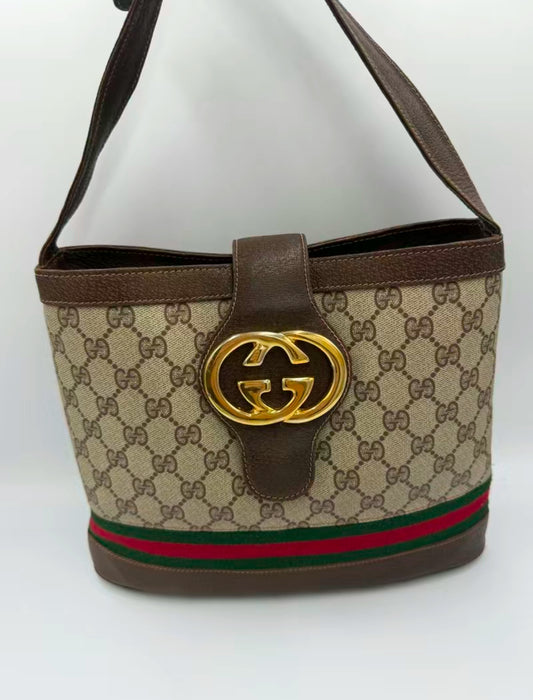 Gucci Supreme Guccissima Sherry Bucket Shoulder Bag