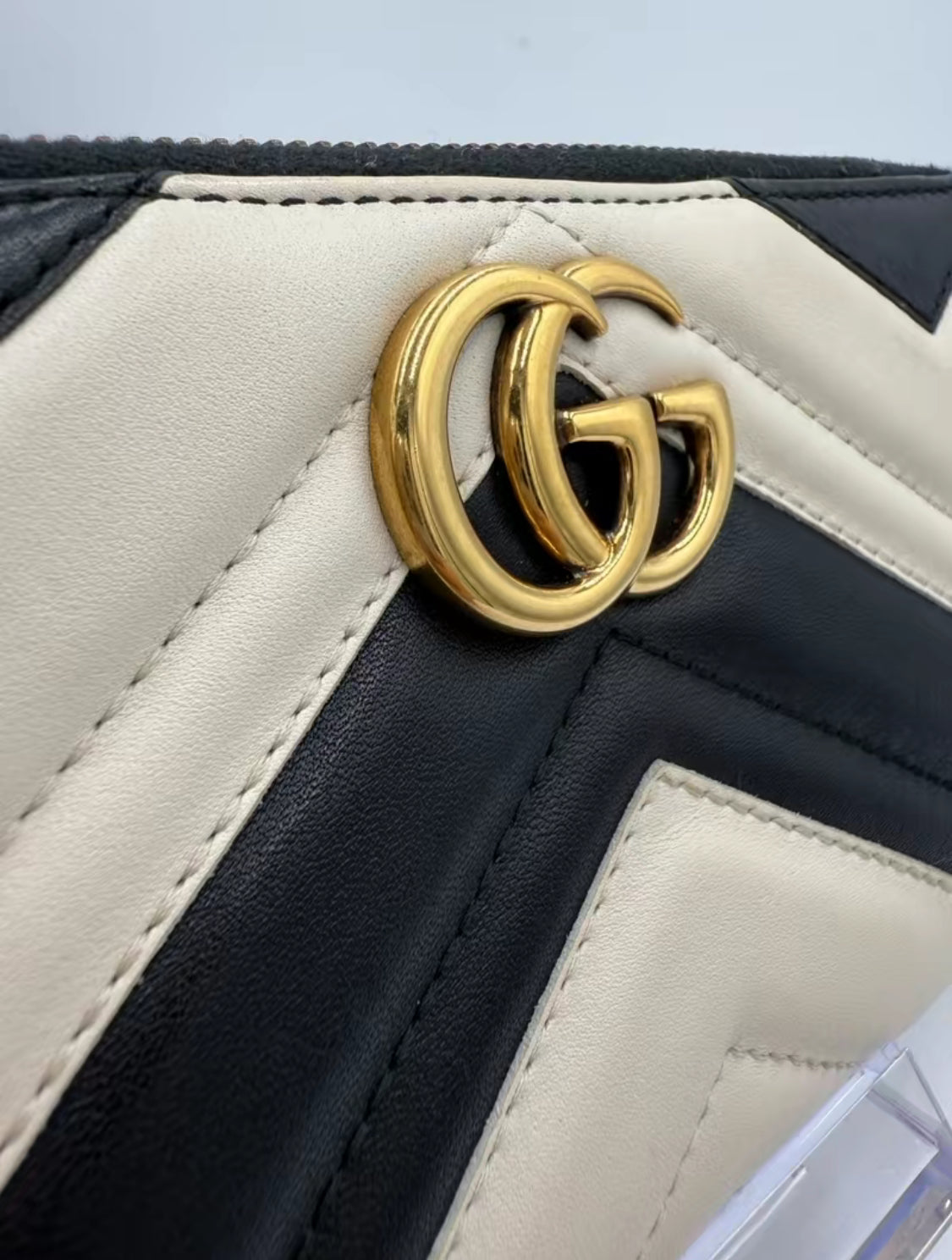 Gucci Multicolored Marmont Leather Zip Around Wallet