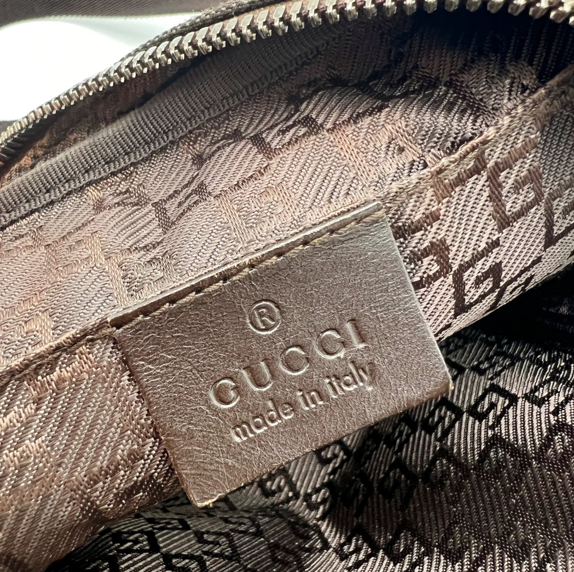 Gucci Canvas Brown Crossbody Bag Unisex Design