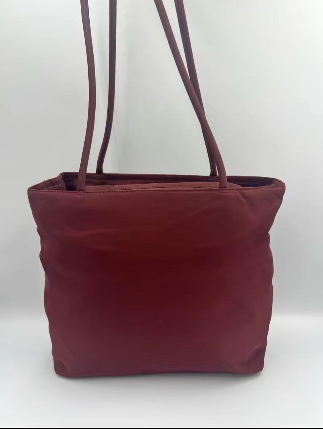 Prada Burgundy Tessudo Nylon Shoulder Bag