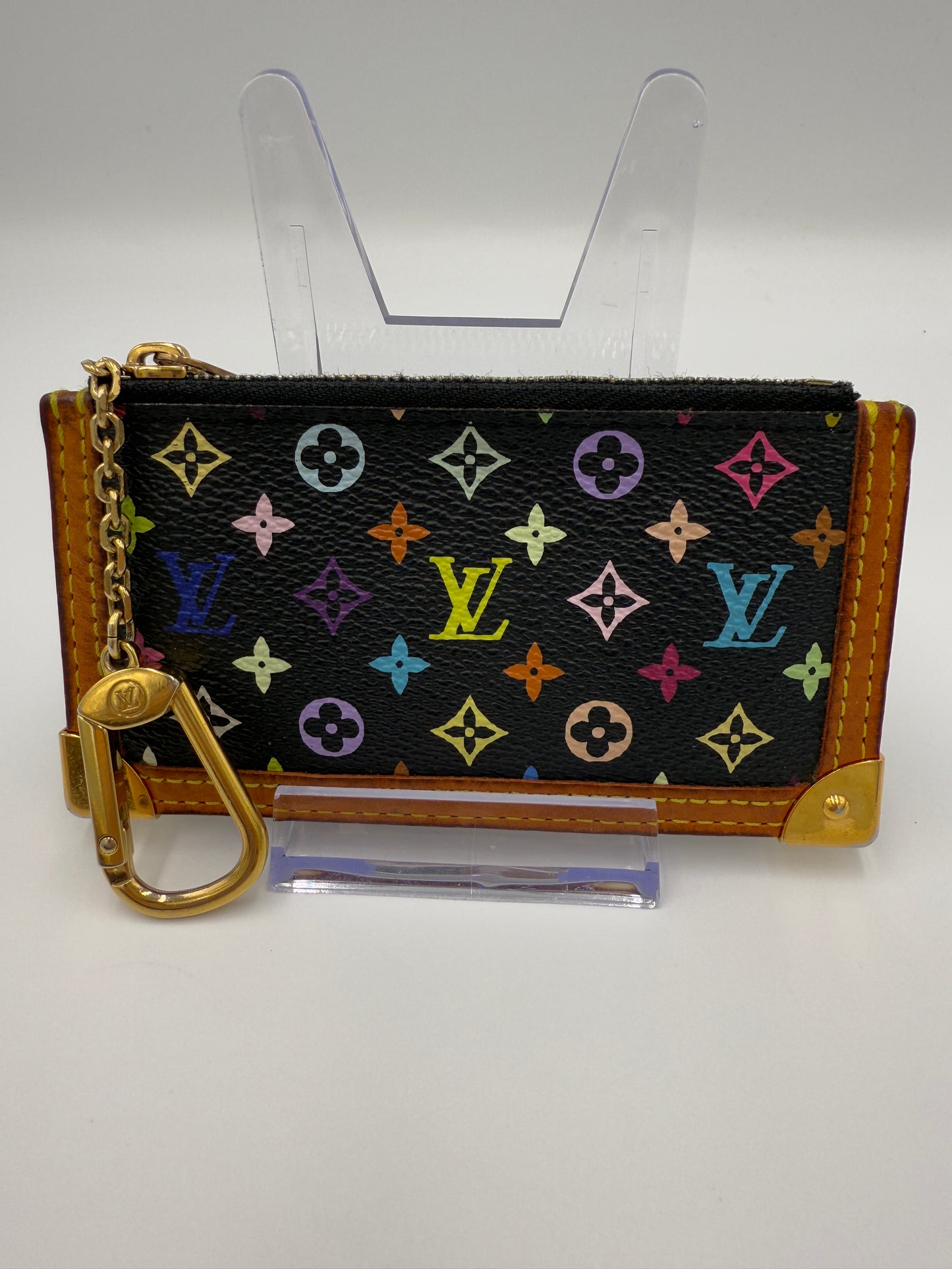 Louis Vuitton Black Murakami Key Cles and Card Holder CA0056