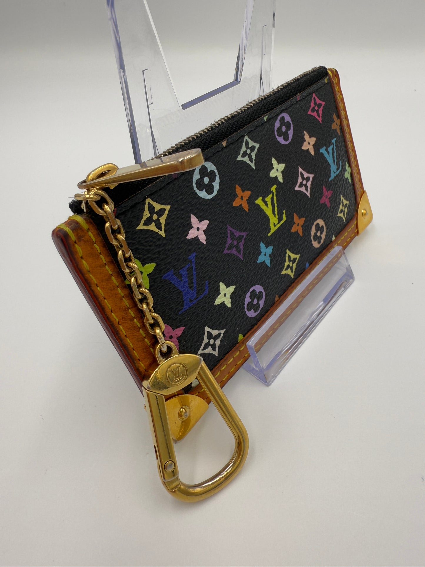 Louis Vuitton Black Murakami Key Cles and Card Holder CA0056