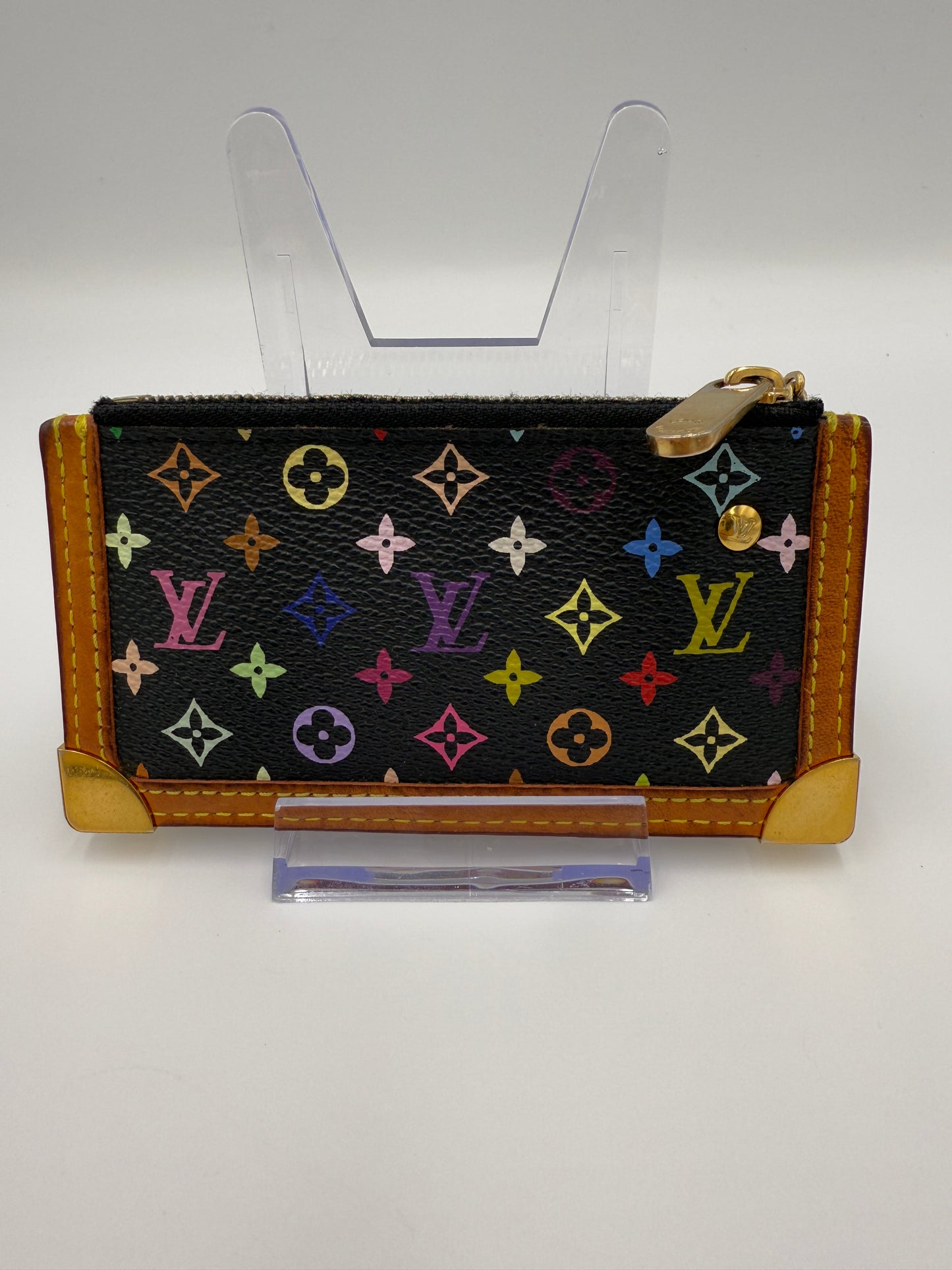 Louis Vuitton Black Murakami Key Cles and Card Holder CA0056