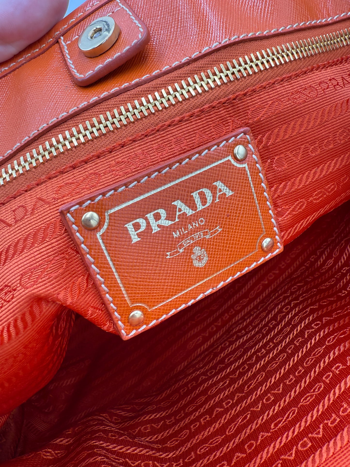 Prada Vibrant Orange Tessuto Nylon Handbag or crossbody BN1473