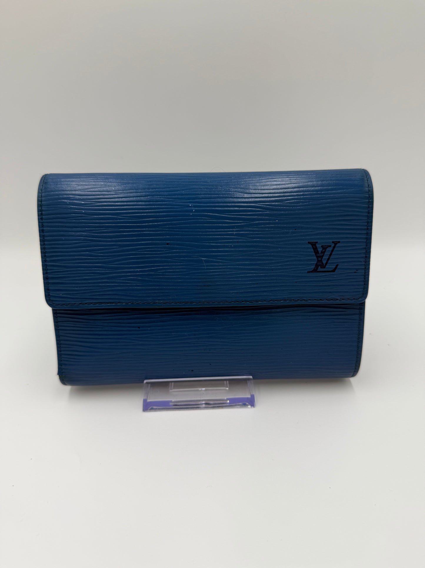 Louis Vuitton Blue Epi Leather Continental Compact Wallet SP0010