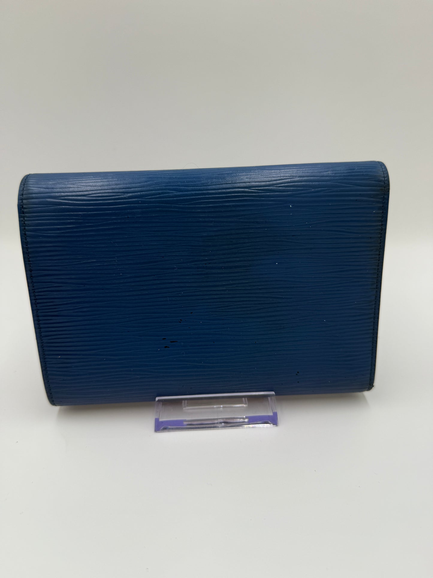 Louis Vuitton Blue Epi Leather Continental Compact Wallet SP0010