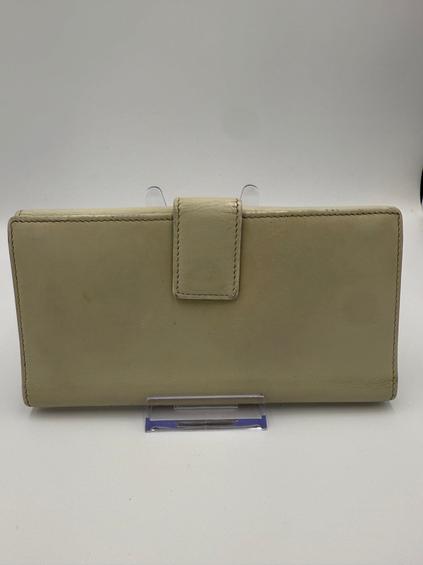 Gucci Cream Smooth Leather Long Wallet