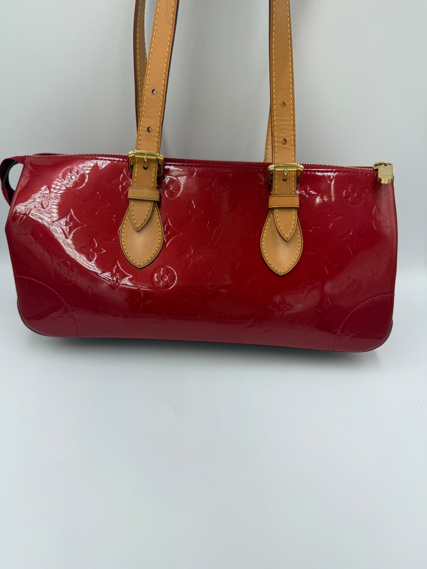 Louis Vuitton Red Patent Leather Vernis Shoulder Bag FL3098